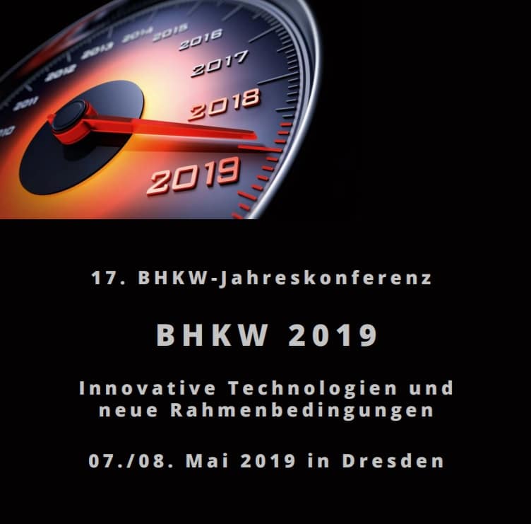 BHKW-Jahreskongress 2019 - Konferenz- und Anmeldeflyer veröffentlicht